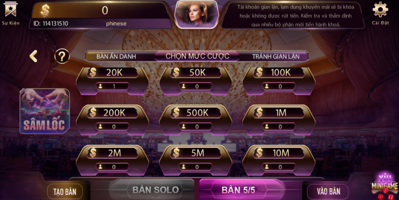 Giới thiệu về game bài sâm lốc online tại Gemwin